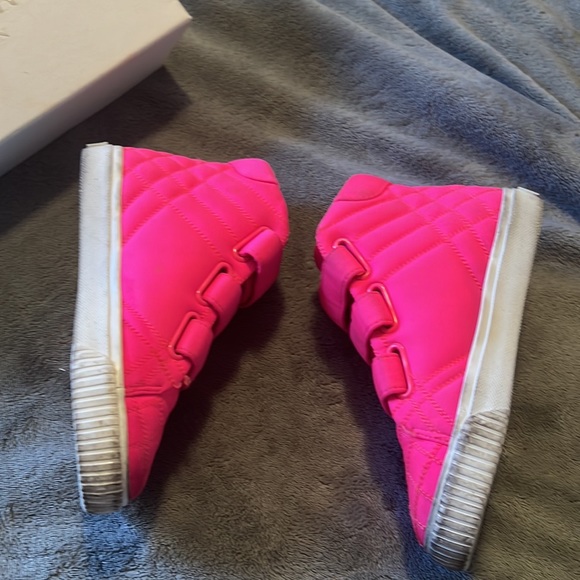 Size 29 hot pink Burberry HighTops - Picture 6 of 12